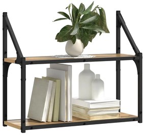 vidaXL Ράφι Τοίχου artisan δρυς 60 x 21 x 51 cm Επεξεργασμένο ξύλο