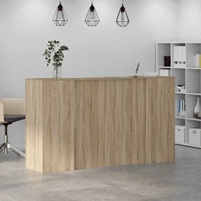 vidaXL Γραφείο υποδοχής Sonoma Δρυς 180x50x103,5εκ. Επεξεργασμένο Ξύλο