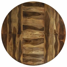 vidaXL Τραπεζαρία Μαύρη δρυς 160 x 160 x 76 cm Μασίφ ξύλο ακακίας