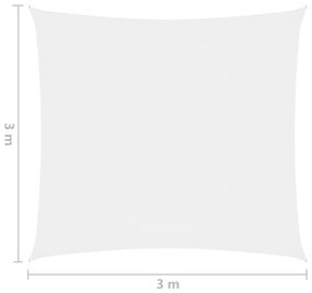Πανί Σκίασης Τετράγωνο Λευκό 3 x 3 μ. από Ύφασμα Oxford - Λευκό
