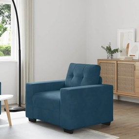 vidaXL Πολυθρόνα-Καναπέ Μπλε Βελούδινη 100x78x80 εκ.