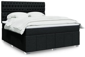 ΚΡΕΒΑΤΙ BOXSPRING ΜΕ ΣΤΡΩΜΑ ΜΑΥΡΟ 180X200 ΕΚ. ΥΦΑΣΜΑΤΙΝΟ 3291756