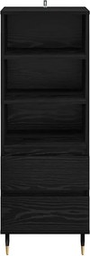 vidaXL Highboard Μαύρη Οξυά 40 x 36 x 110 εκ. Επεξεργασμένο ξύλο