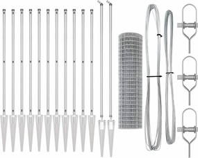vidaXL Τεντώτο με στήριγμα Ασημί 1,2 x 25 m Ατσάλι