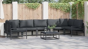 vidaXL Σετ Καναπέ Κήπου 7 pcs Ανθρακί Ατσάλι