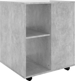 vidaXL Ντουλάπι Τροχήλατο Γκρι Σκυροδέματος 60x53x72 εκ. Επεξ. Ξύλο