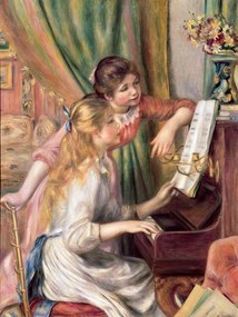 Αναπαραγωγή Young Girls at the Piano (1892), Pierre Auguste Renoir