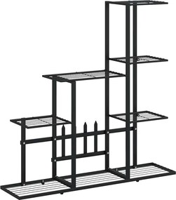 vidaXL Ανθοστήλη Μαύρη 94,5 x 25 x 88 εκ. Μεταλλική