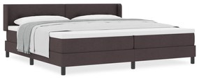 vidaXL Κρεβάτι με ελατήρια Σκούρο Καφέ 200 x 200 cm Ύφασμα και αφρός