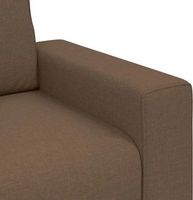 vidaXL Τριθέσιος Καναπές Καφέ 220x77x82 εκ. Ύφασμα