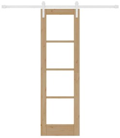 vidaXL Συρόμενη Πόρτα ORKDAL Καφέ 61 x 198.5 εκ. Μασίφ ξύλο πεύκου