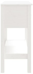 Τραπέζι Κονσόλα Λευκό 75 x 35 x 75 εκ. από Μασίφ Ξύλο Πεύκου - Λευκό