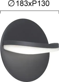Απλίκα LED Εξωτερικού Χώρου Viokef Letty Grey 4309400