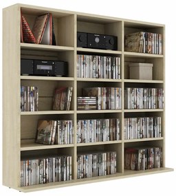 vidaXL Έπιπλο για CD Χρώμα Sonoma Δρυς 100x23x89,5 εκ. από Επεξ. Ξύλο