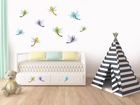 Διακοσμητικά αυτοκόλλητα τοίχου χαριτωμένες λιβελούλες - 50x70
