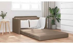 vidaXL Κρεβάτι καναπές Καπουτσίνο 124 x 71 x 78 εκ Δερματίνη