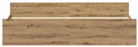 vidaXL Σκελετός Κρεβατιού artisan δρυς 200 x 200 cm Επεξεργασμένο ξύλο