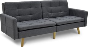 Καναπές-κρεβάτι Flexible pakoworld σε ανθρακί ύφασμα 198x87x76εκ