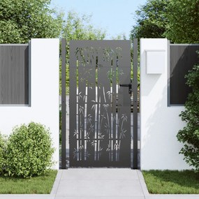 vidaXL Πύλη Κήπου, Πύλη Κήπου 105x75 εκ Υλικό Corten Σχεδιασμός Μπαμπού