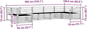 vidaXL Σειρά Καναπέ Εξωτερικού 7 pcs Φυσικό