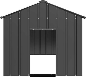 vidaXL Σπιτάκι σκύλου με οροφή 114x202x101 cm Γαλβανισμένος χάλυβας