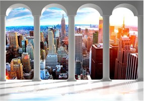 Αυτοκόλλητη φωτοταπετσαρία - Pillars and New York - 98x70