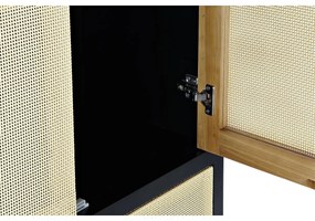 Ντουλάπι DKD Home Decor 80 x 38 x 160 cm Έλατο Φυσικό Μαύρο