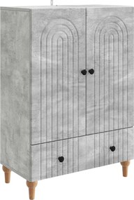 vidaXL Πλαϊνό γραφείο Γκρι Σκυροδέματος 66 x 34,5 x 95 εκ.