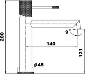 Orabella Terra Gun Metal Light 10307 - Μπαταρία νιπτήρα
