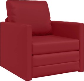 vidaXL Κρεβάτι καναπές 60cm Κόκκινο Δερματίνη