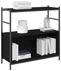 vidaXL Βιβλιοθήκη Μαύρη Δρυς 80x30x78,5 εκ Κατασκευασμένο Ξύλο