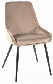KRZESŁO COBE VELVET CZARNY STELAŻ / C. BEŻ BLUVEL 40 DIOMMI-80-2715