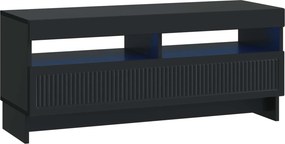 vidaXL Ντουλάπα LED Τηλεόρασης Μαύρο Επεξεργασμένο Ξύλο