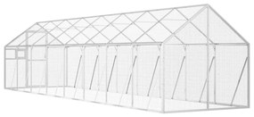 vidaXL Κλουβί Ασημένιο 1,79 x 8 x 1,85 μ. από Αλουμίνιο