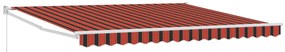 vidaXL Ανακλινόμενη Τέντα Πορτοκαλί και Καφέ 400x300 εκ.