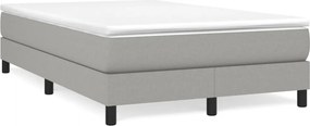 vidaXL Κρεβάτι Boxspring με Στρώμα Ανοιχτό Γκρι 120x190 εκ. Υφασμάτινο