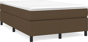 vidaXL Κρεβάτι Boxspring με Στρώμα Σκούρο Καφέ 120x200 εκ. Υφασμάτινο