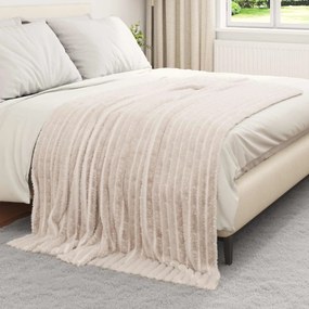 VidaXL Ριχτάρια 6 τμχ. Μπεζ 200 x 150 cm 4,75 kg Μαλλί