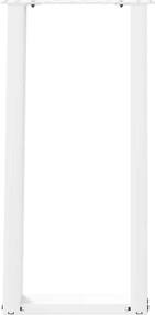 vidaXL Πόδια Κονσόλας σε Σχήμα U 2 τεμ. Λευκά 38x(72-73) εκ. Ατσάλι