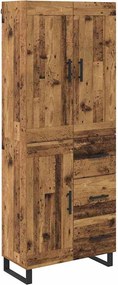 vidaXL Highboard 2 pcs Παλιό ξύλο 69,5 x 34 x 180 εκ.