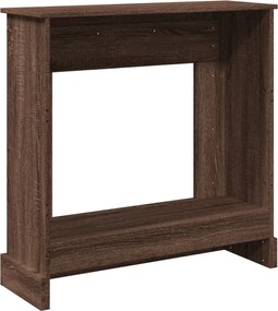vidaXL Πλαίσιο Τζακιού Καφέ Δρυς 90x30x90 εκ. από Επεξ. Ξύλο