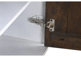 Σκευοθήκη DKD Home Decor Λευκό Σκούρο καφέ Ξύλο από Μάνγκο 150 x 40 x 80 cm