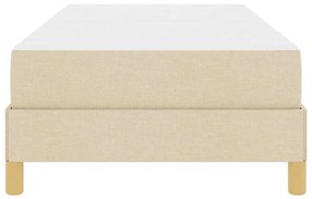 vidaXL Κρεβάτι με ελατήρια Κρέμα και Καφέ 90 x 200 cm