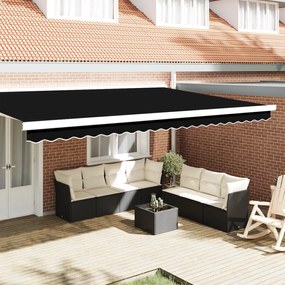 vidaXL Κουρτίνα Τέντας για Σκελετό 5μ, Μαύρη, 4.8x0.2 μ