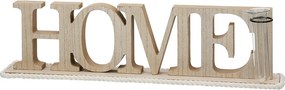 Lettering "Home" Ξύλο Ecru PU 4 47x7.5x12.5cm