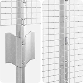 vidaXL Τεντώτο με στήριγμα Ασημί