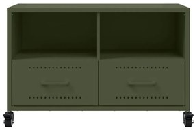 vidaXL Έπιπλο Τηλεόρασης Πράσινο Λαδί 68x39x43,5 εκ. από Ατσάλι