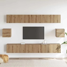 vidaXL Set καμπίνων τηλεόρασης  6 τεμαχίων Καρυδιά Επεξεργασμένο ξύλο