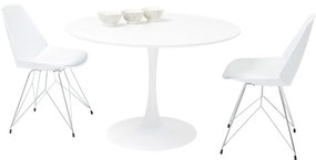 Τραπέζι Invitation Λευκό  120x120x76εκ - Λευκό