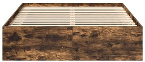 vidaXL Πλαίσιο Κρεβατιού Καπνιστή Δρυς 160 x 200 εκ.